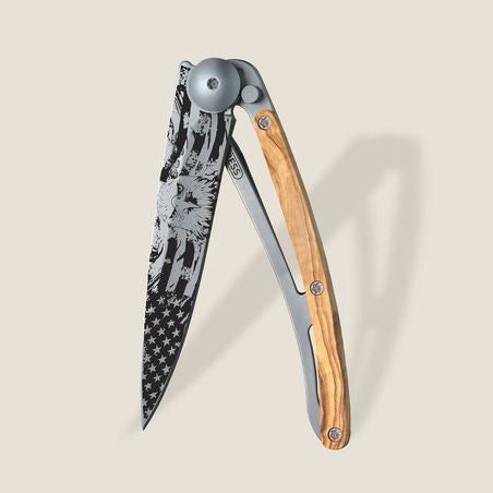 Bald Eagle Knife, Olive Wood 27g