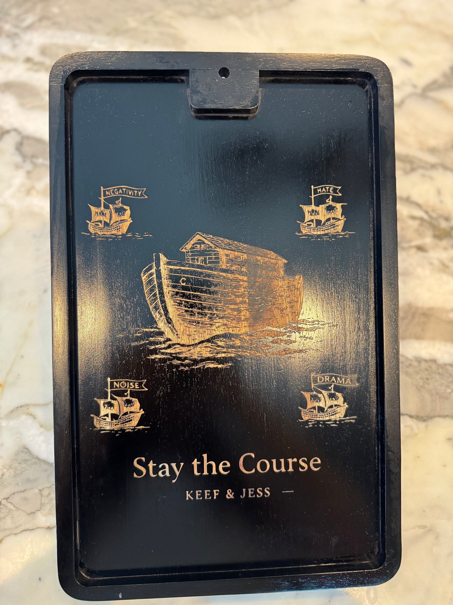 Dark Acacia Armrest Tray