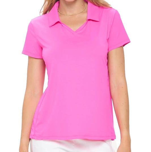 Aryeh Hot Pink Polo