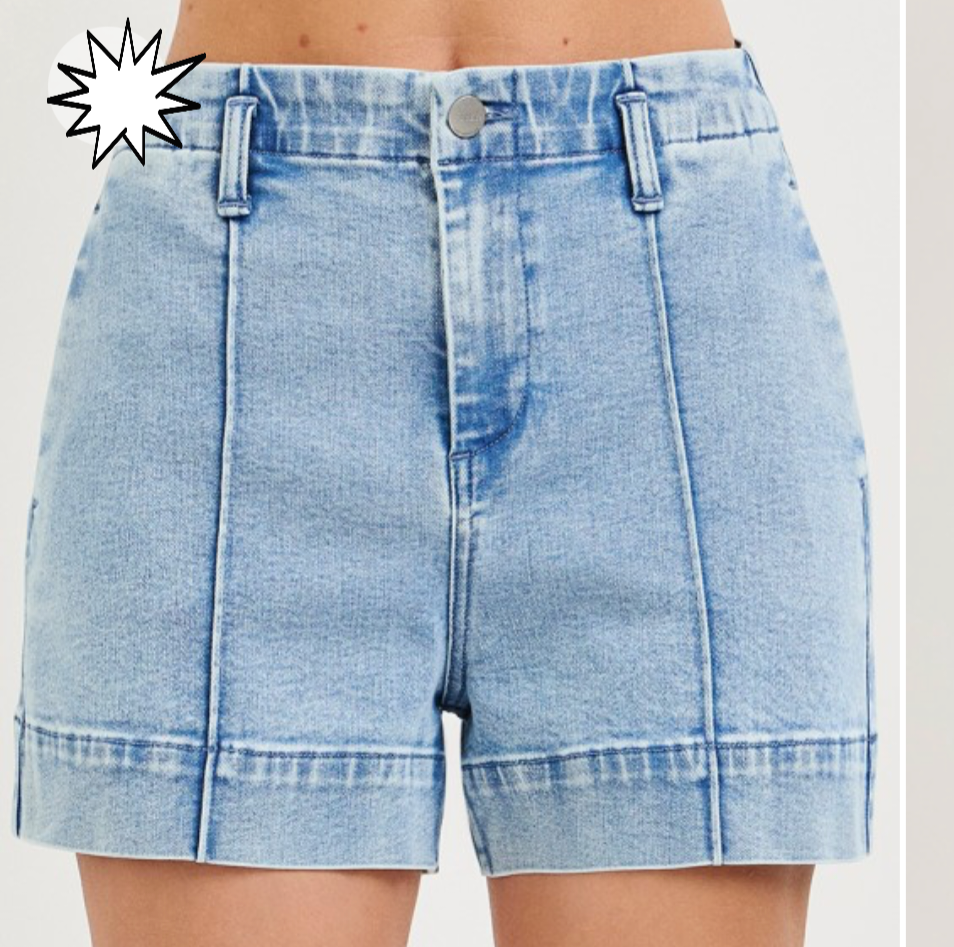 Carolina Coast Denim Shorts by Risen- Plus Size