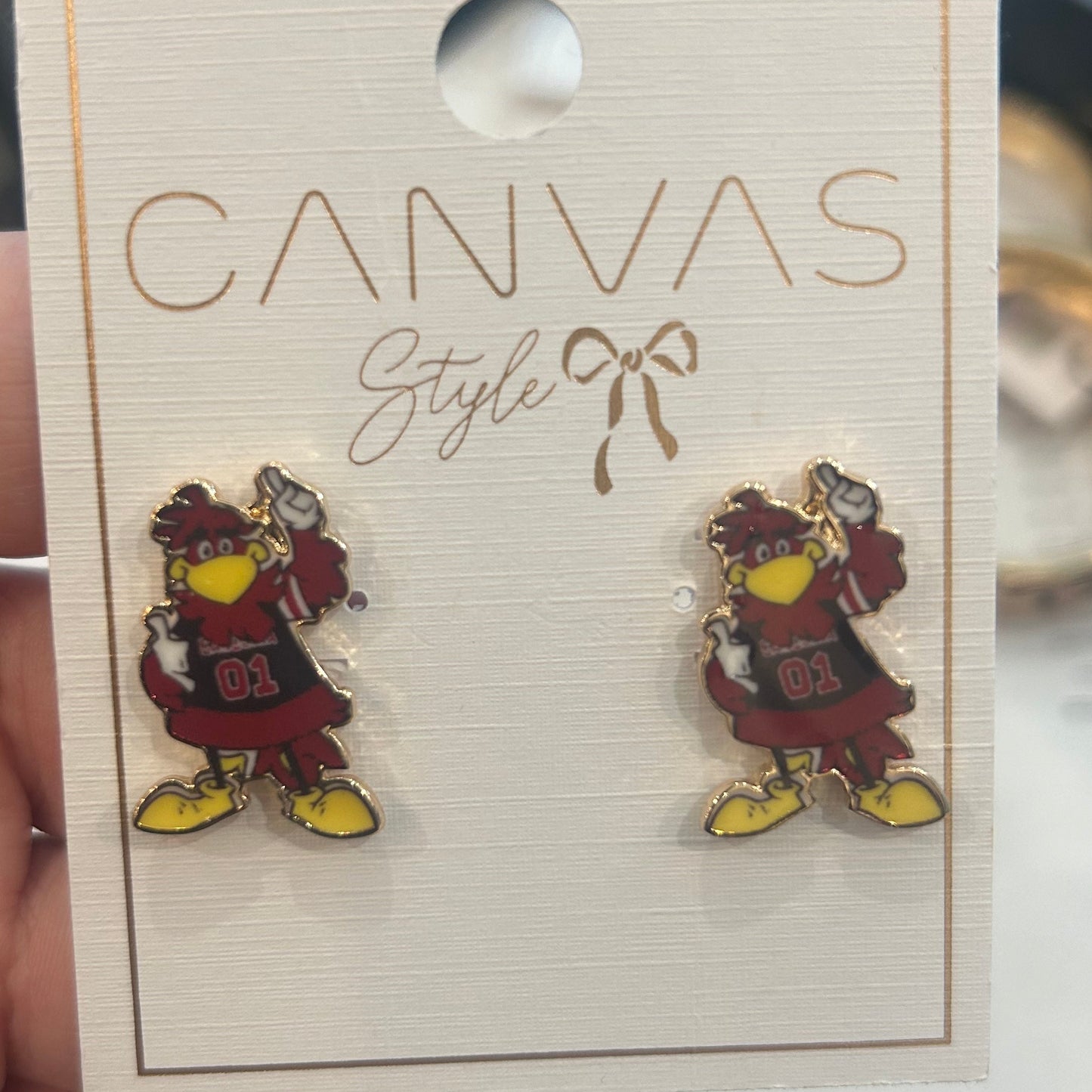 South Carolina Gamecocks Enamel Icon Stud Earrings