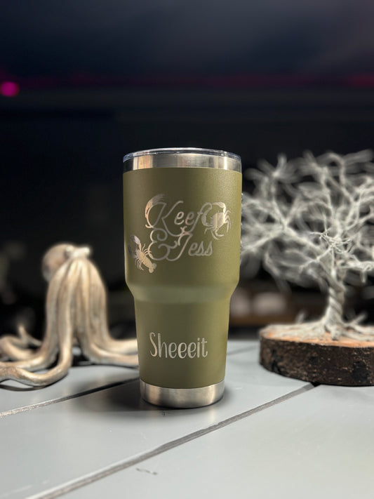 Keef and Jess Tumbler in Army Green