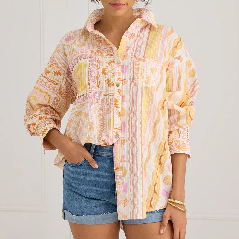 The Miranda Shirt Tahiti Tile