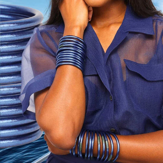 BuDhaGirl Marine All Weather Bangles (Set of 6) -Medium