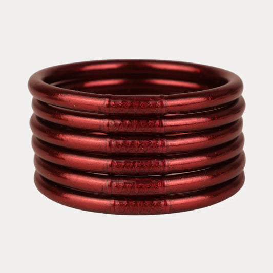 BuDhaGirl Merlot All Weather Bangles (Set of 6) -Medium