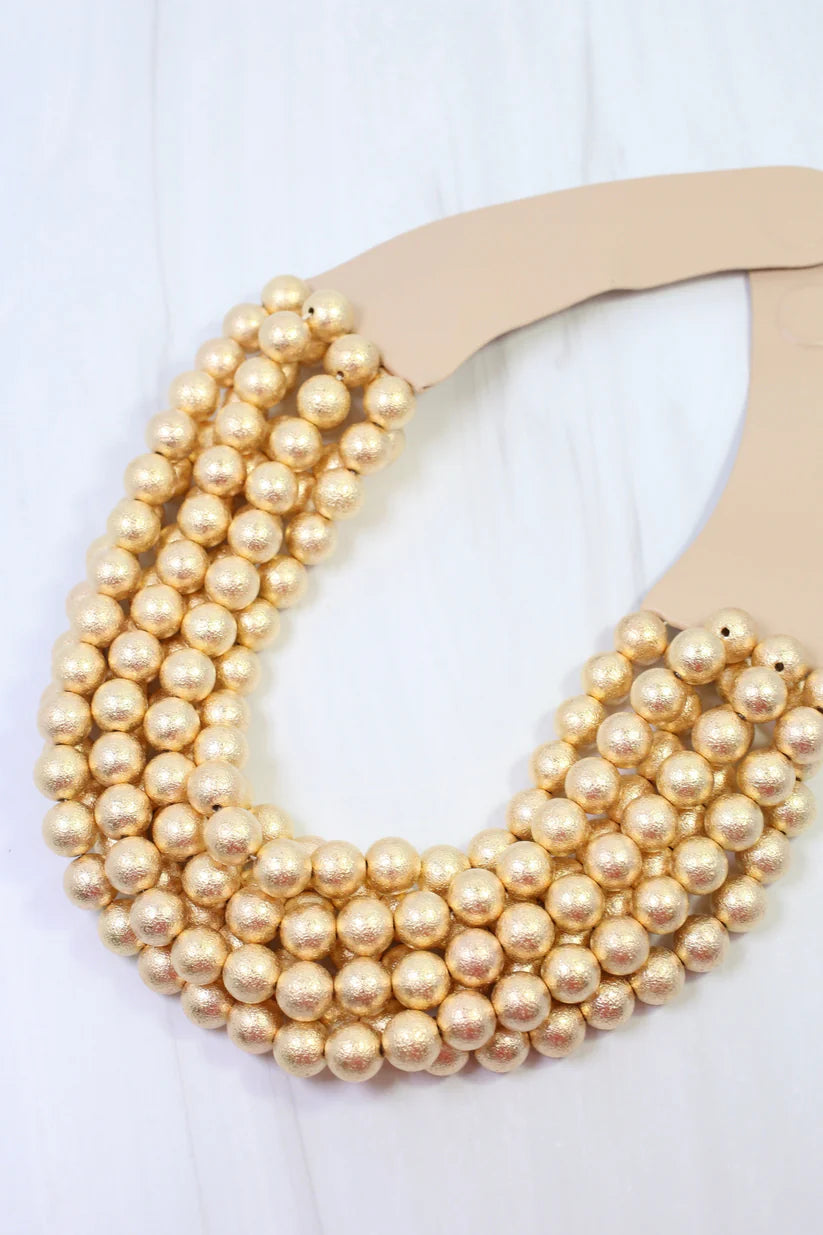 Kimbrel Multi Layered Smooth Beaded Necklace
