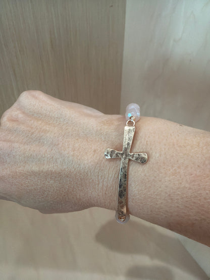 BEADED CROSS BRACELET