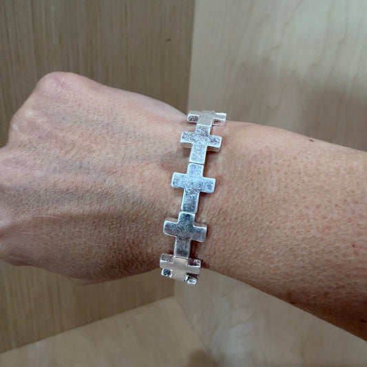 Metal Cross Bracelet (smaller crosses)