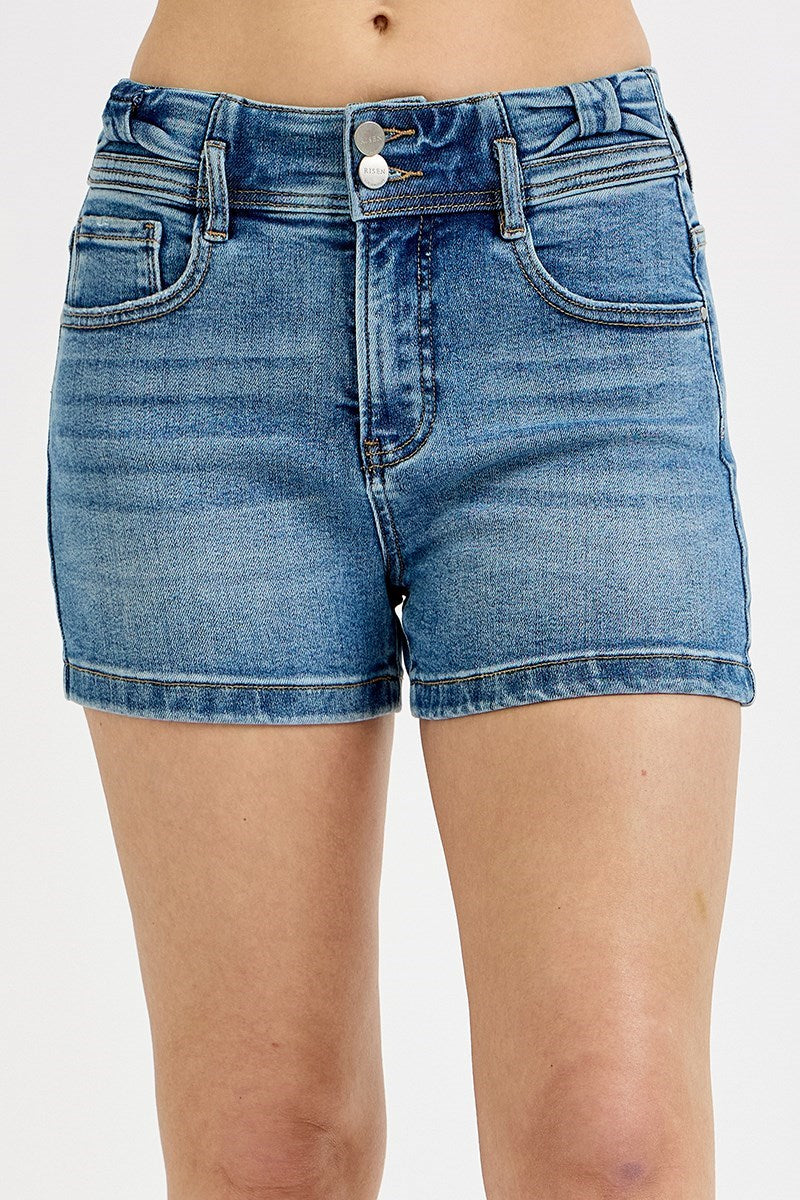 Risen high rise bow shorts