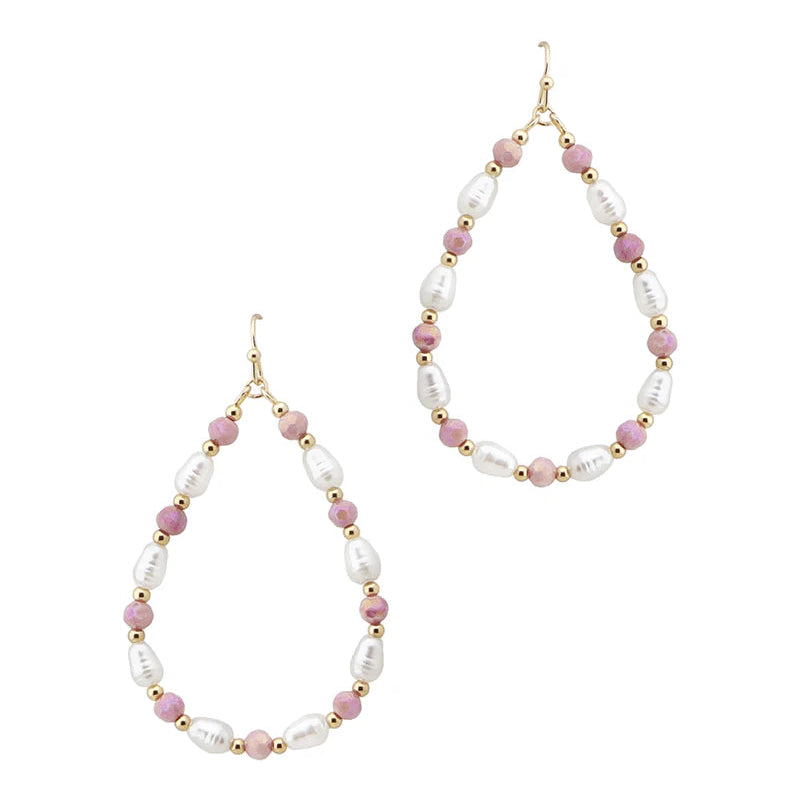 Multi Bead Teardrop Earring