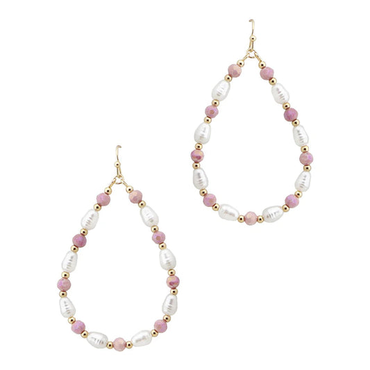 Multi Bead Teardrop Earring