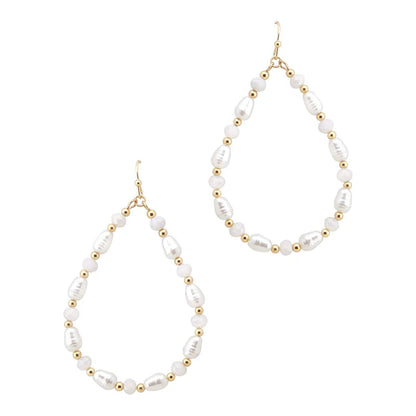 Multi Bead Teardrop Earring