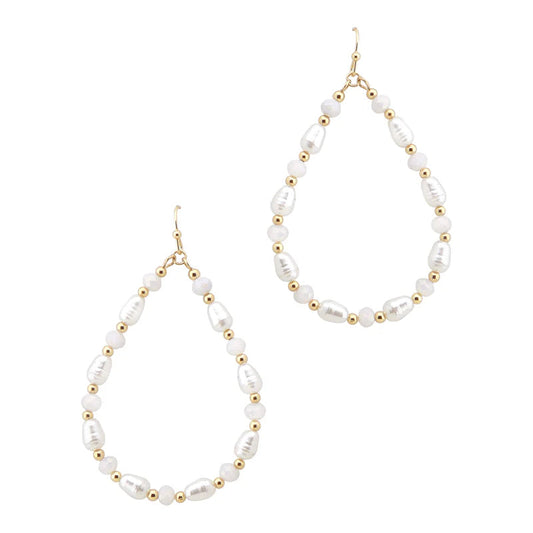 Multi Bead Teardrop Earring