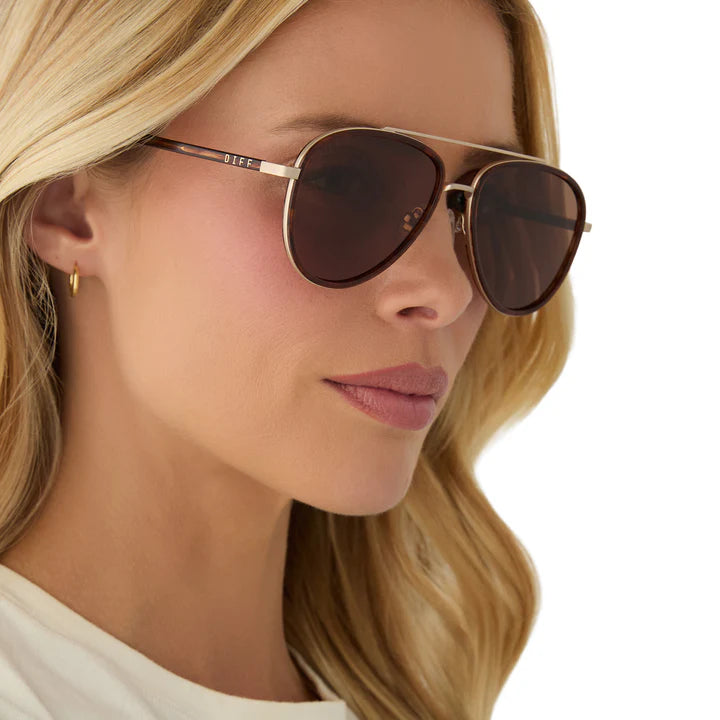 DIFF- Rip Wheeler II- Warm Sequoia Tortoise Brown Polarized Sunglasses