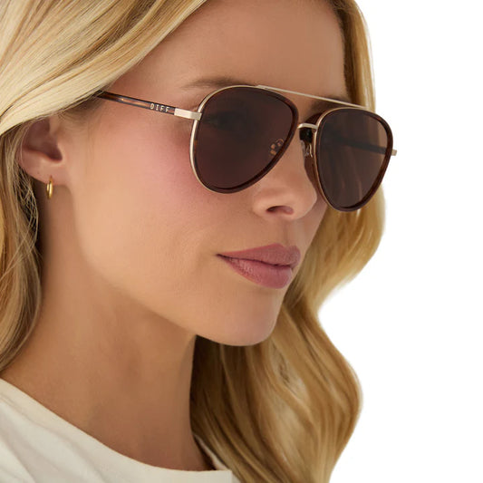 DIFF- Rip Wheeler II- Warm Sequoia Tortoise Brown Polarized Sunglasses