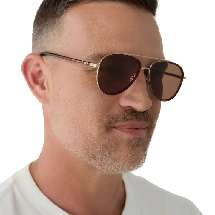 DIFF- Rip Wheeler II- Warm Sequoia Tortoise Brown Polarized Sunglasses