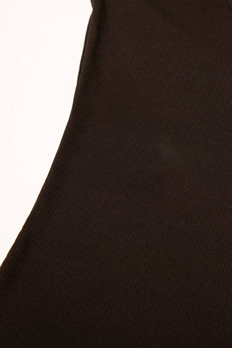 Ribbed V-Neck Sleeveless Top