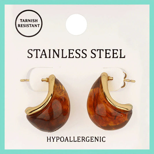 Acetate Stainless Hoop Earring