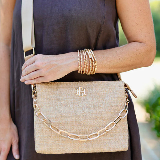 Caroline Hill Crossbody Natural Lattice