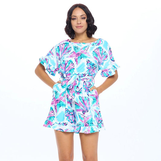 ARYEH Belted Romper
