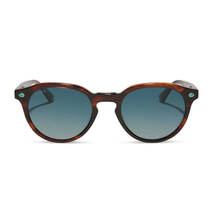 DIFF- Beth- Warm Sequoia Tortoise Montana Sky Polarized Sunglasses