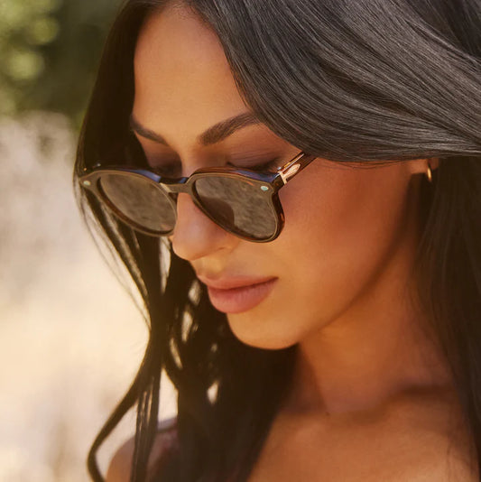 DIFF- Beth- Warm Sequoia Tortoise Montana Sky Polarized Sunglasses