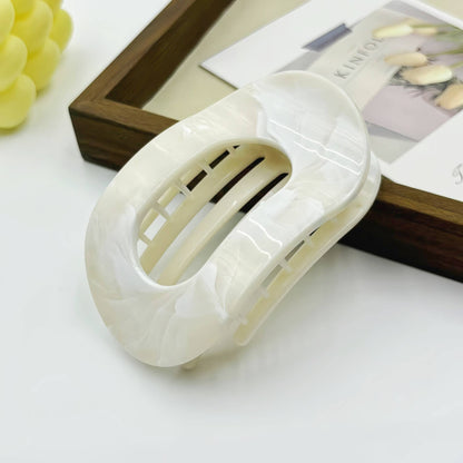 Marble Flat Oval Hair Claw