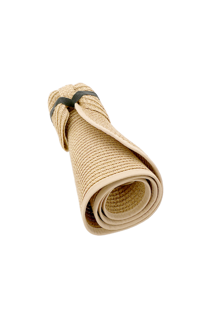 Louis Vuitton- Upcycled Rollable Packable Straw Visor