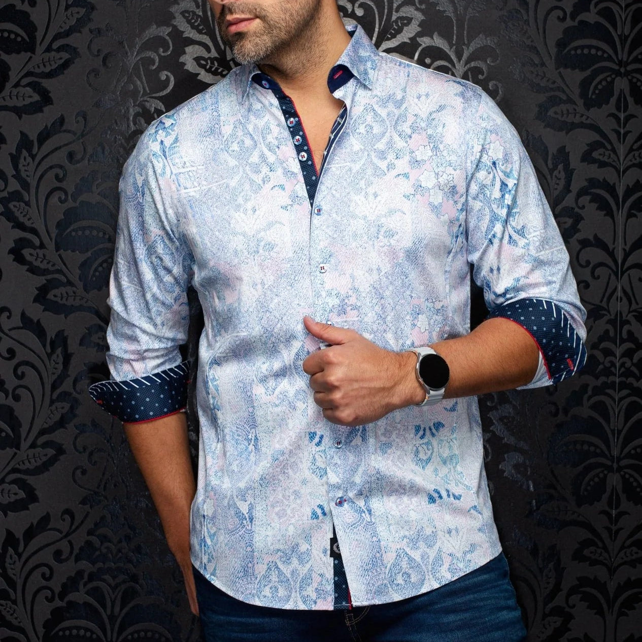 Cascais Pink Men's Woven Shirt