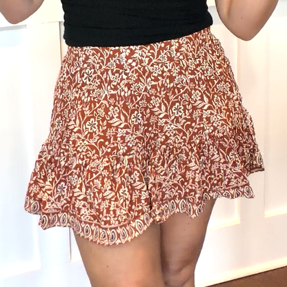 Copper Bloom Skort