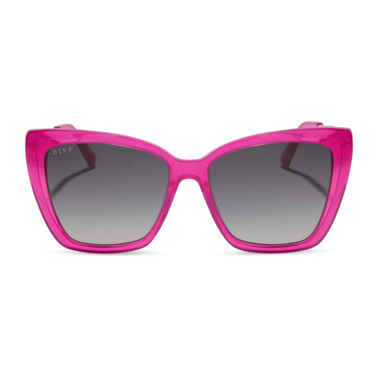 DIFF- Becky II- Bright Tulip Gold Grey Gradient Polarized Sunglasses