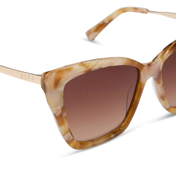 DIFF- Becky II- Gilded Tortoise Brown Gradient Sunglasses