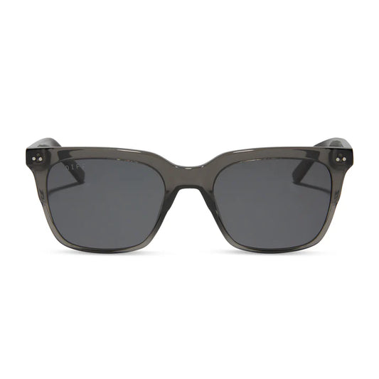 DIFF- Billie xl- Black Smoke Crystal Grey Polarized Sunglasses- Men's