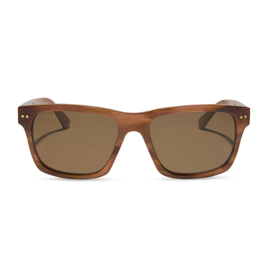 DIFF- Gino- Longhorn Brown Polarized Sunglasses