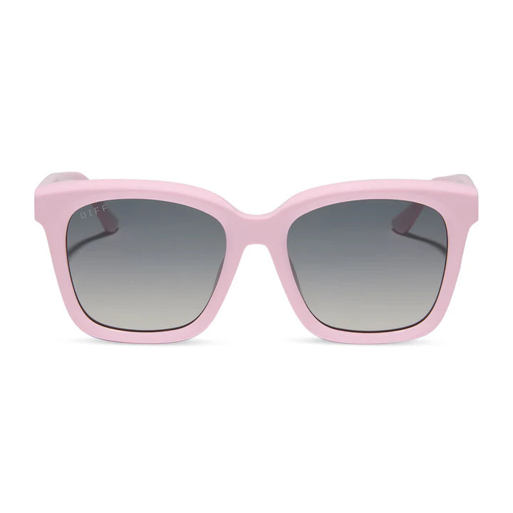 DIFF- Meredith- Powder Pink Grey Gradient Polarized Sunglasses