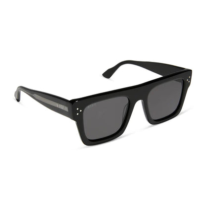 DIFF- Roberts- Black Grey Polarized Sunglasses- Men's