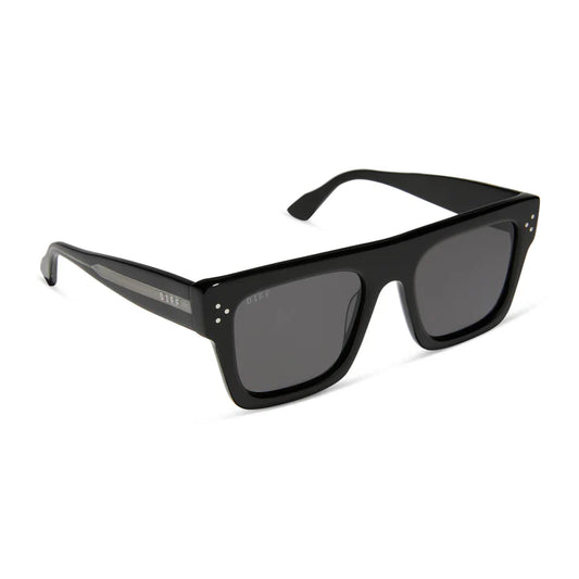 DIFF- Roberts- Black Grey Polarized Sunglasses- Men's
