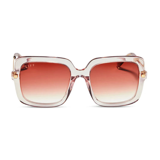 DIFF- Sandra- Light Pink Crystal Dusk Gradient Sunglasses