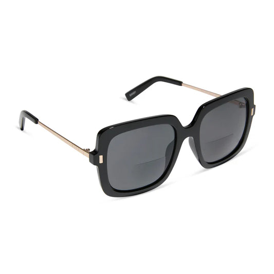 DIFF- Sandy- Black Grey Sunglass Bifocal Readers 1.5