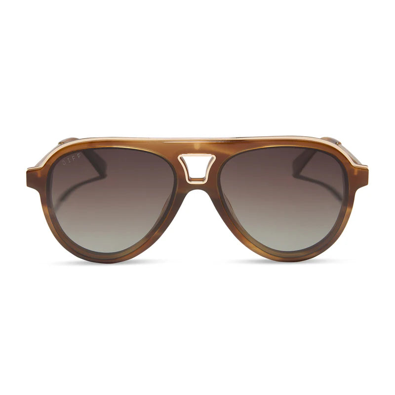 DIFF- Tosca III- Tawny Tortoise Brown Gradient Polarized Sunglasses