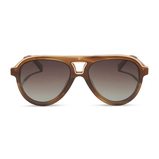 DIFF- Tosca III- Tawny Tortoise Brown Gradient Polarized Sunglasses