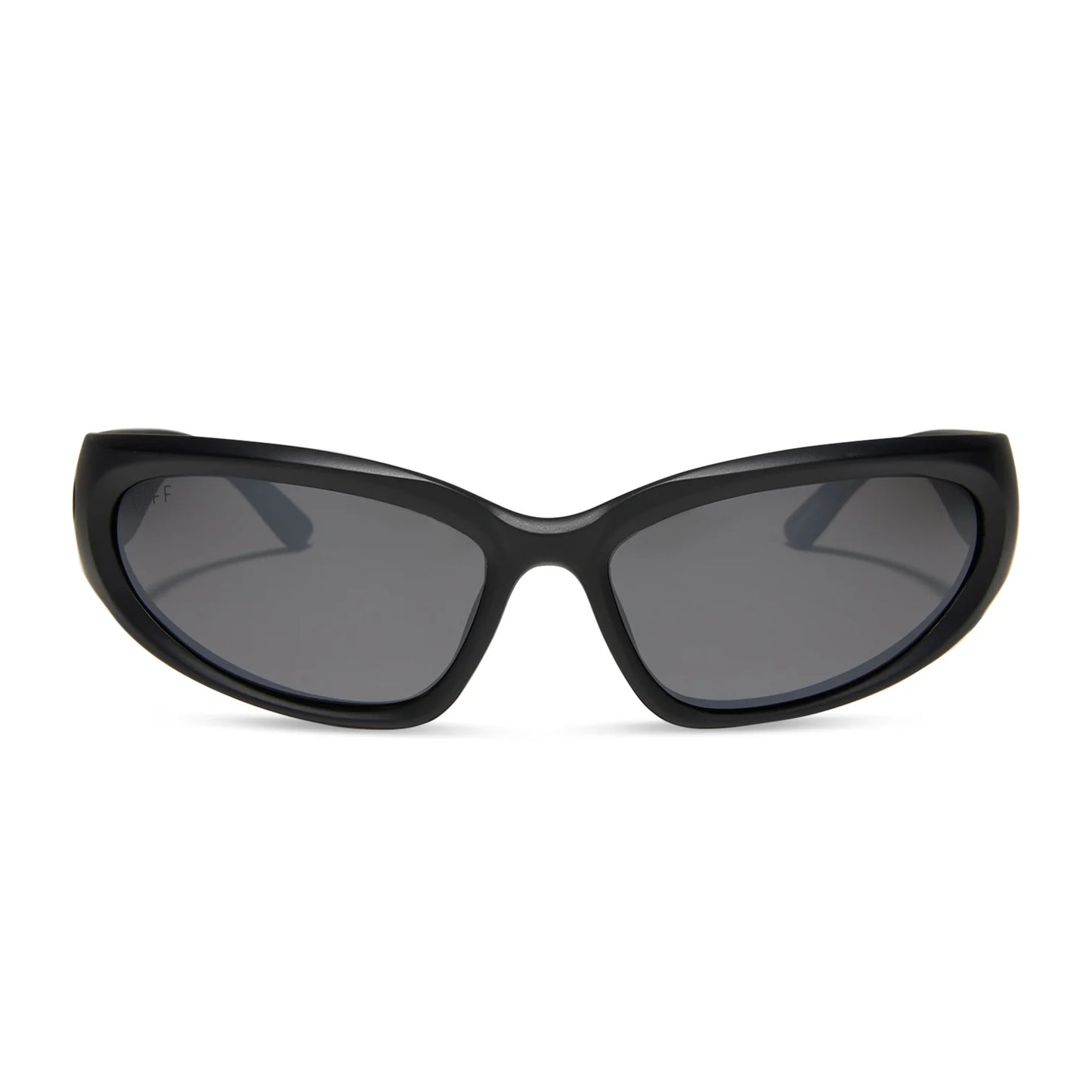 DIFF- Side Out- Matte Black Grey w/ Silver Flash Polarized Sunglasses
