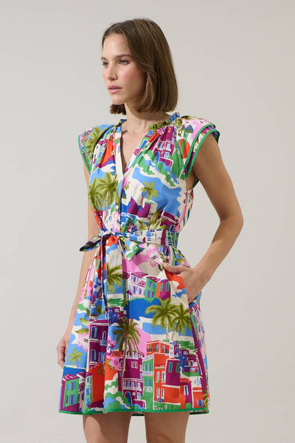 Rumi Town Olera Ruffle Mini Dress