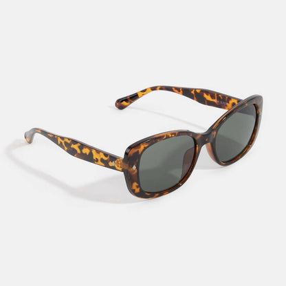 Chunky Wrap Rectangle With Diamond Stud Sunglasses