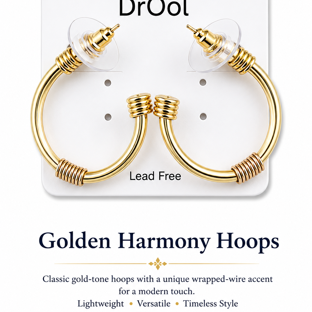 Golden Harmony Hoops