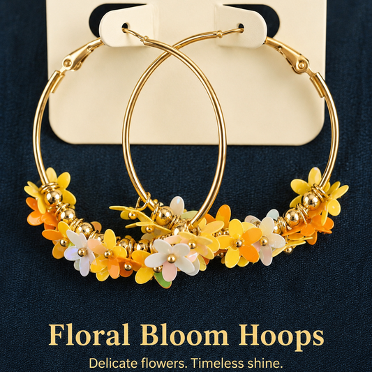 Floral Bloom Hoops