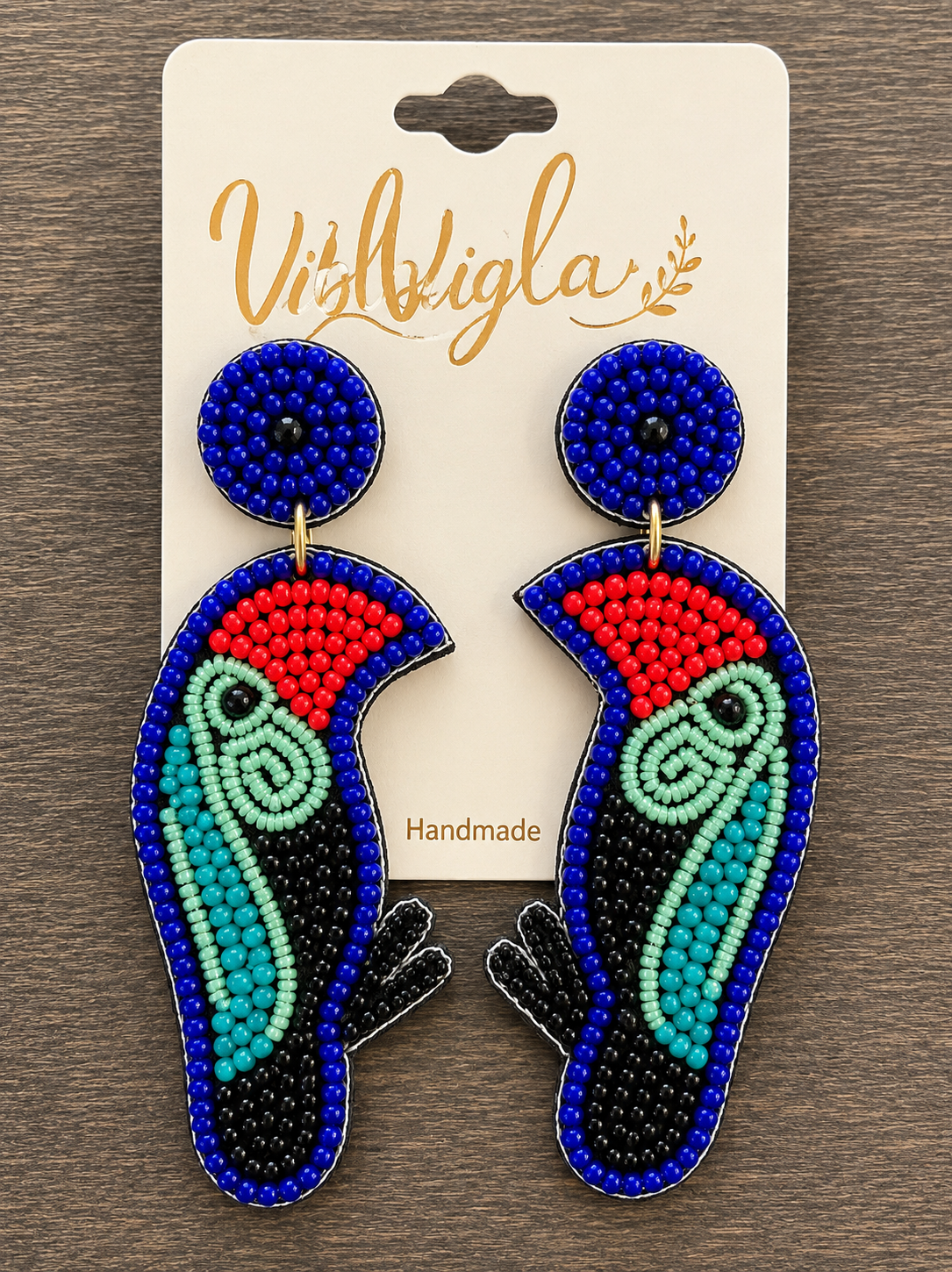 Tropical Toucan Beaded Earrings