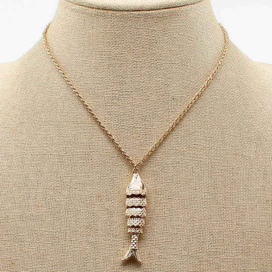 Fish Pendant Chain Short Necklace $5.00