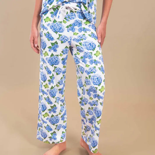 Blue Hydrangea Pants