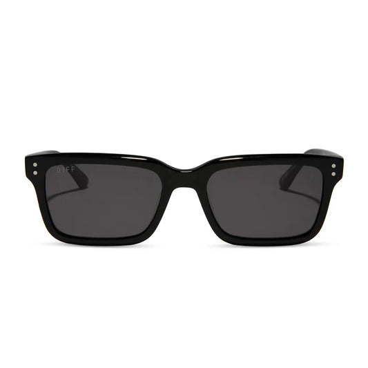 DIFF- John Sutton- Deep Dutton Black Grey Polarized Sunglasses